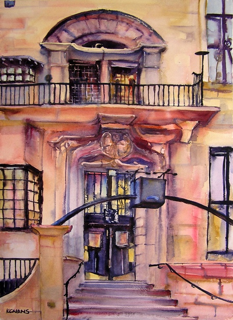 'Art Nouveau Entrance, Glasgow School of Art ' by artist Karen Cairns
